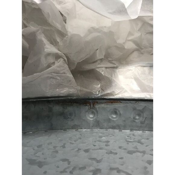 Scratch & Dent A & B Home 14x9.5x21 Inch 2-Tier Galvanized Metal Serving Tray - Picture 4 of 4